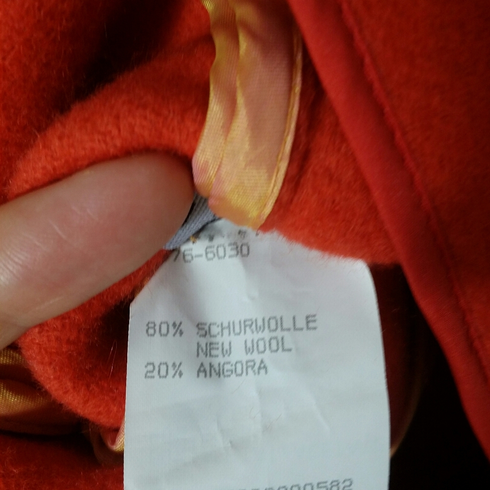 Dinomoda vintage wool orange light jacket - Picture 5 of 7